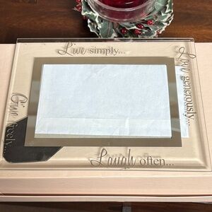 Glass Photo Frame with Inspirational Quotes